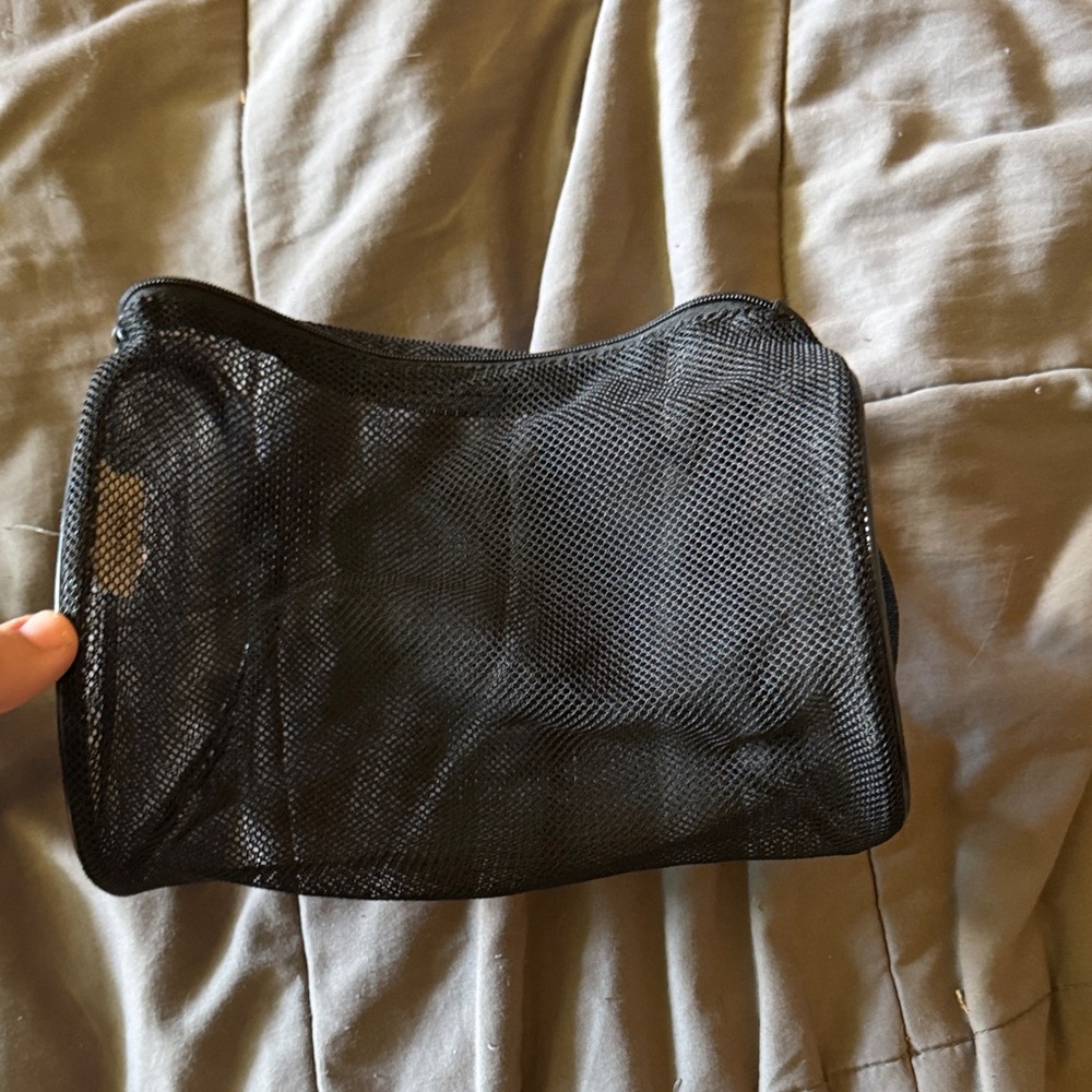 Black Mesh Wash Bag